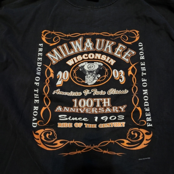 Vtg Lightning Clothing Milwaukee WI V Twin Classic Ride Of The Century Sz Medium - Picture 2 of 6
